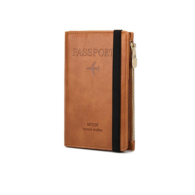 Men's Leather Passport Wallet with RFID Blocking | Luvikno
