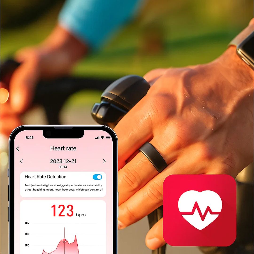 VitalBand Smart Ring – Søvn & Velvære Tracker – Vanntett – Ideell for Aktiv Livsstil Luvikno