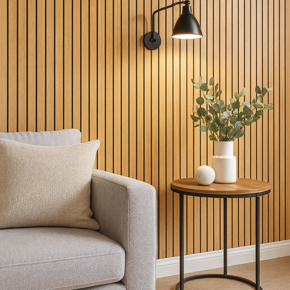 Veggedekorasjon 3D Tre-look PVC Panel Selvklebende Vanntett Luvikno