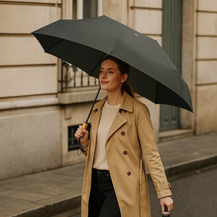 UrbanBrolly | Mini UV Sammenleggbar Paraply – UPF 50+ Solbeskyttelse – Vannavvisende – Lett Bærebar Størrelse Reise Bruk Luvikno