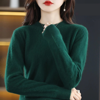 Luvik | Kasmir Neule Naiset Luksusmainen Pyöreä Kaula-aukko, Pehmeä & Muodikas