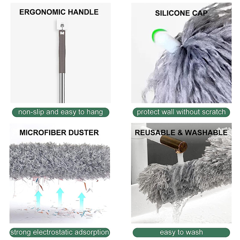 Utvidbar Vaskbar Bøyd Mikrofiber Duster | Luvikno