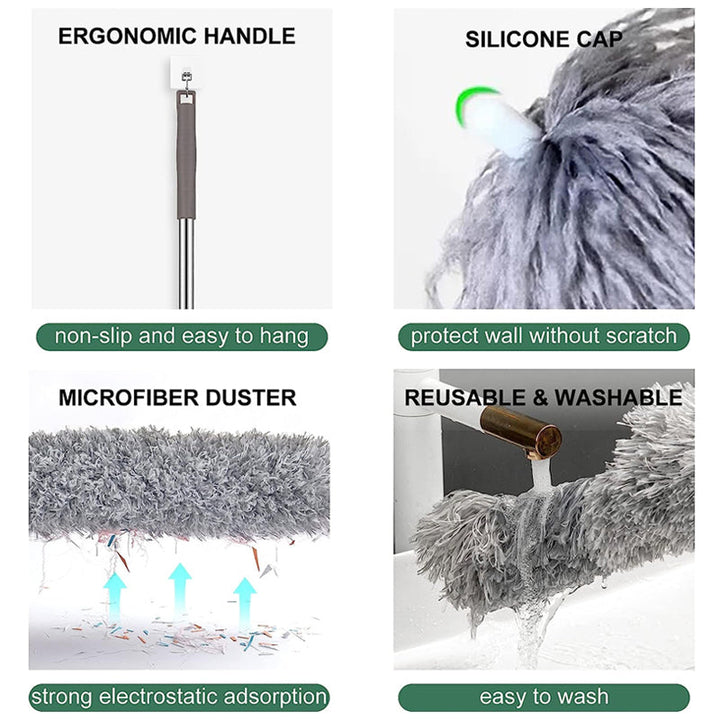 Utvidbar Vaskbar Bøyd Mikrofiber Duster | Luvikno