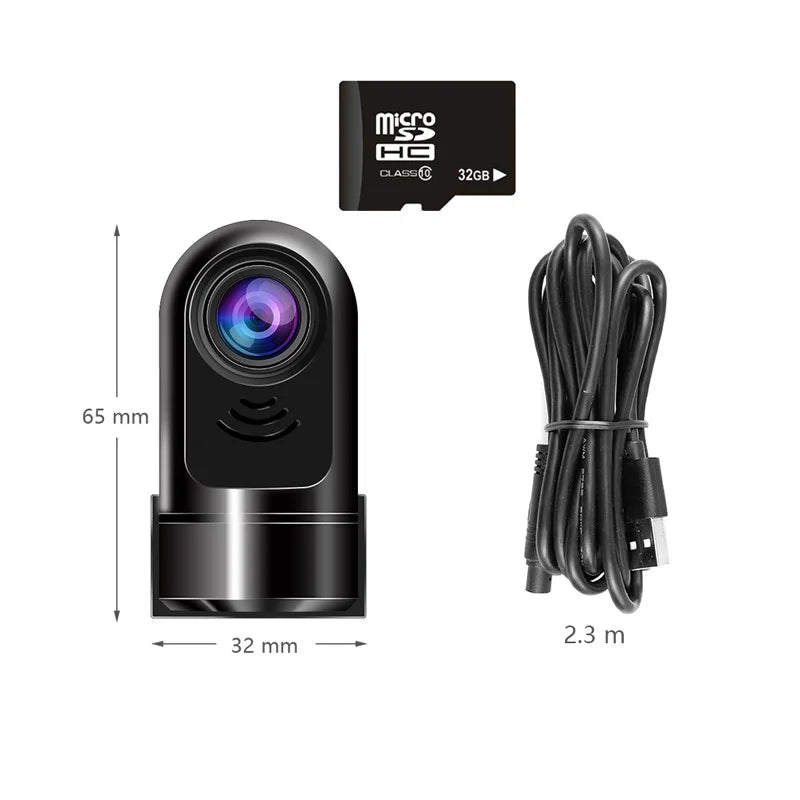 Luvikno | 1080P HD Mini ADAS Dashcam med 360° roterende funksjon