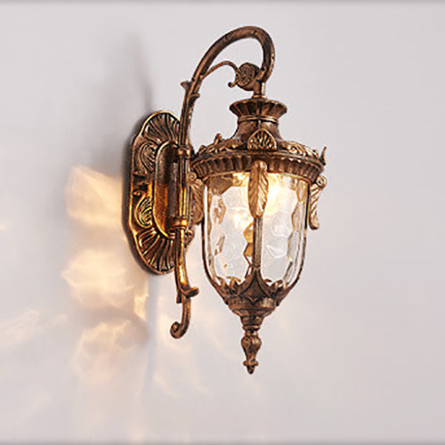 Europeisk Deluxe Lantern Utendørs Vanntett 1-Lys Vegglampe | Luvikno
