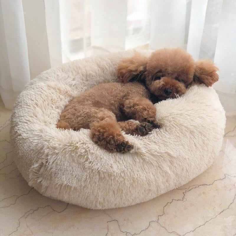 Ortopedisk Plysj Donut Hundeseng Luvikno