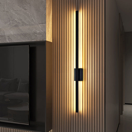 Industriell Minimalistisk Lang LED Jern Vegglamper for Moderne Stueinnredning og Stilfull Belysning Luvikno