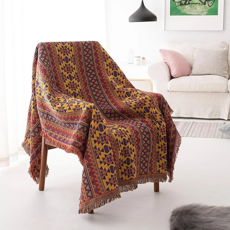 Bohemske strikkede kaster for sofasmykke | Luvikno