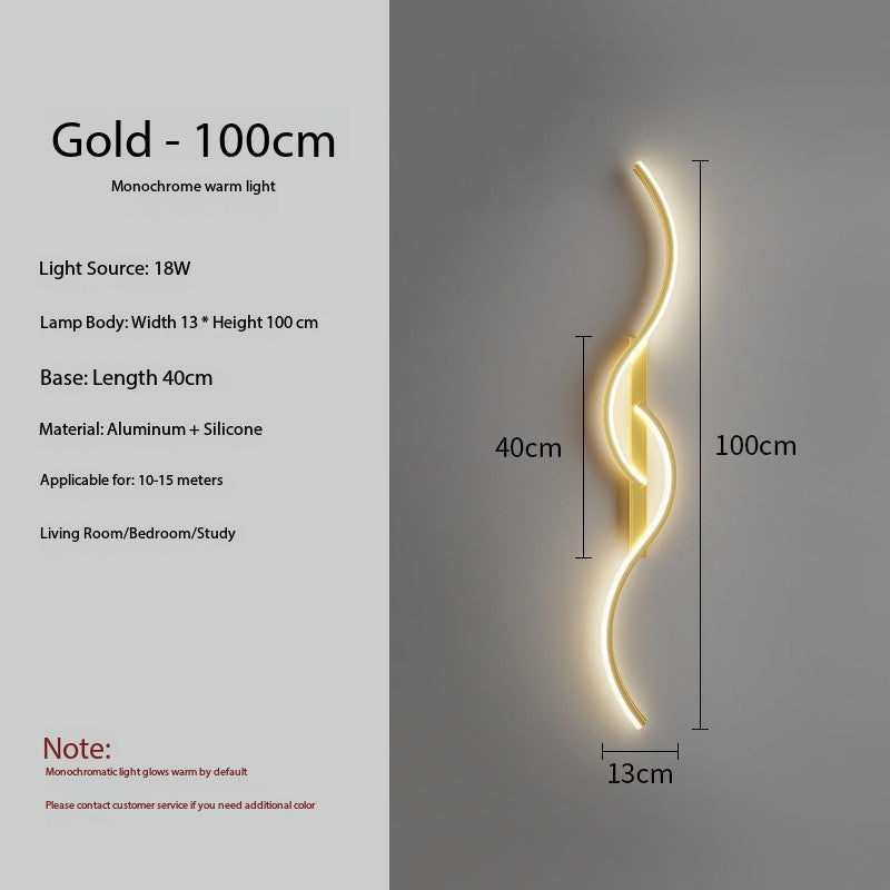 Minimalist Luxury LED Vegglampe - Flere Størrelser, Farger og Dimmealternativer Luvikno