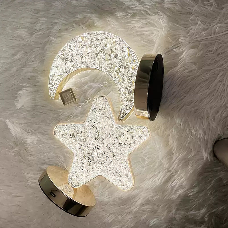Star Moon Metal Table Lamp | Luvikno