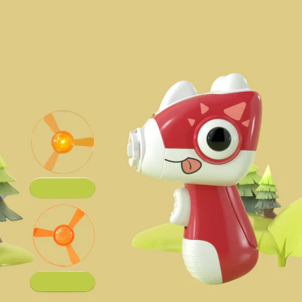 Interaktiv kat frisbee launcher med gyroskop og lysLuvikno