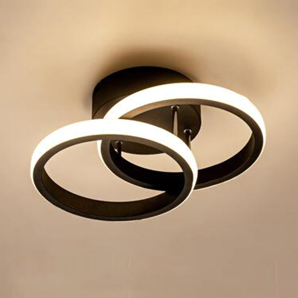 Taklampe med LED svart metallramme Luvikno
