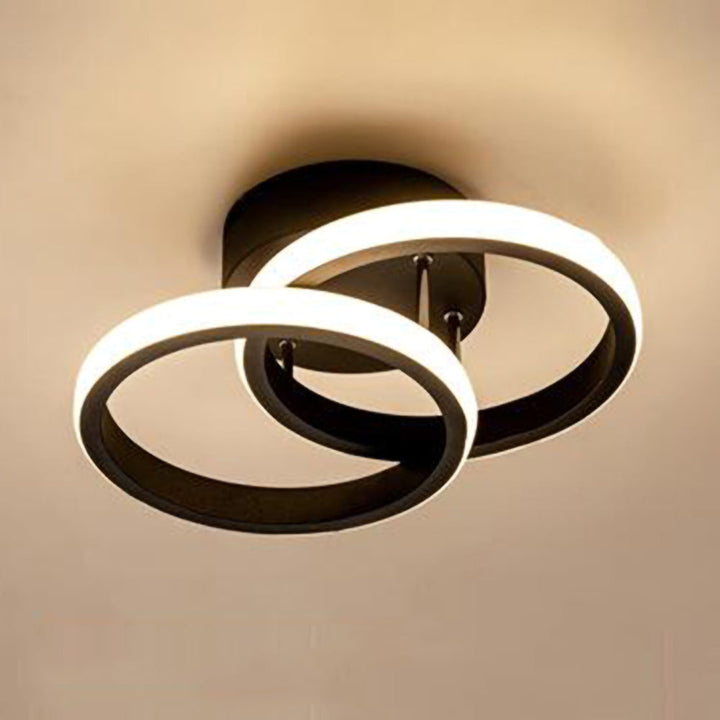 Taklampe med LED svart metallramme Luvikno