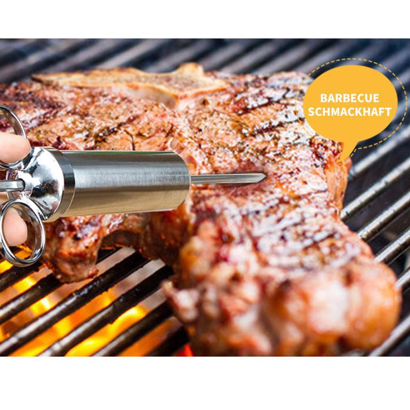 304 Marinade Injector laget av rustfritt stål for marinering av kjøtt på kjøkkenet | Luvikno