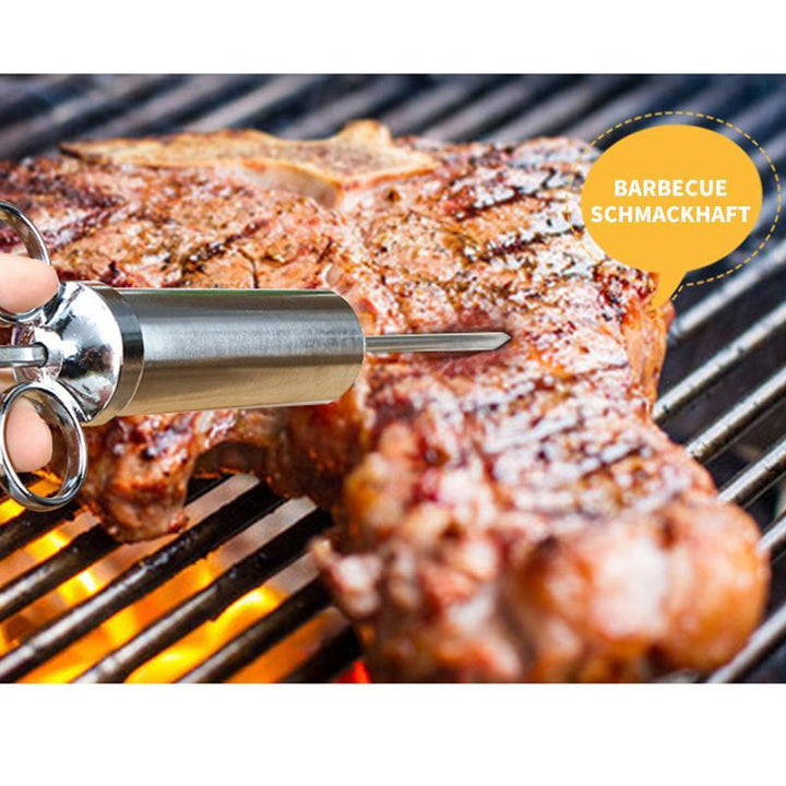 304 Marinade Injector laget av rustfritt stål for marinering av kjøtt på kjøkkenet | Luvikno