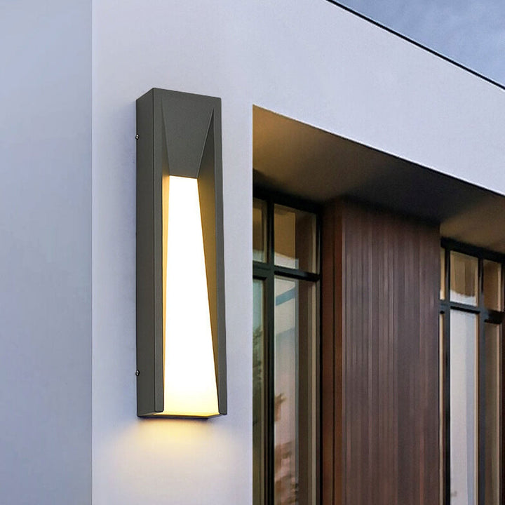 Vanntett Enkel Strip Design LED Utendørs Vegglampe | Luvikno