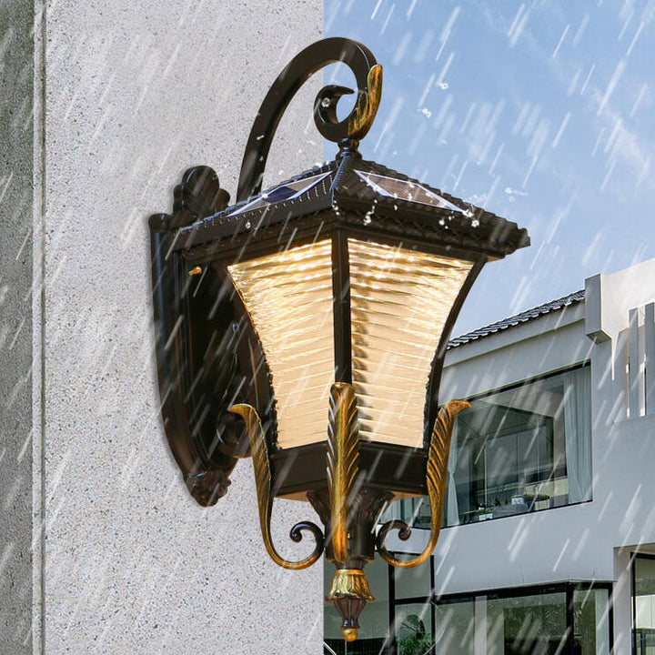 Europeisk stil Retro Aluminium Vanntett Utendørs 1-Lys Vegg Sconce Lampe | Luvikno