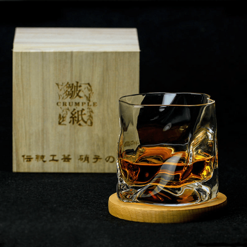 Japansk Edo Kiriko Krumpe Kropp Whisky Glass | Luvikno