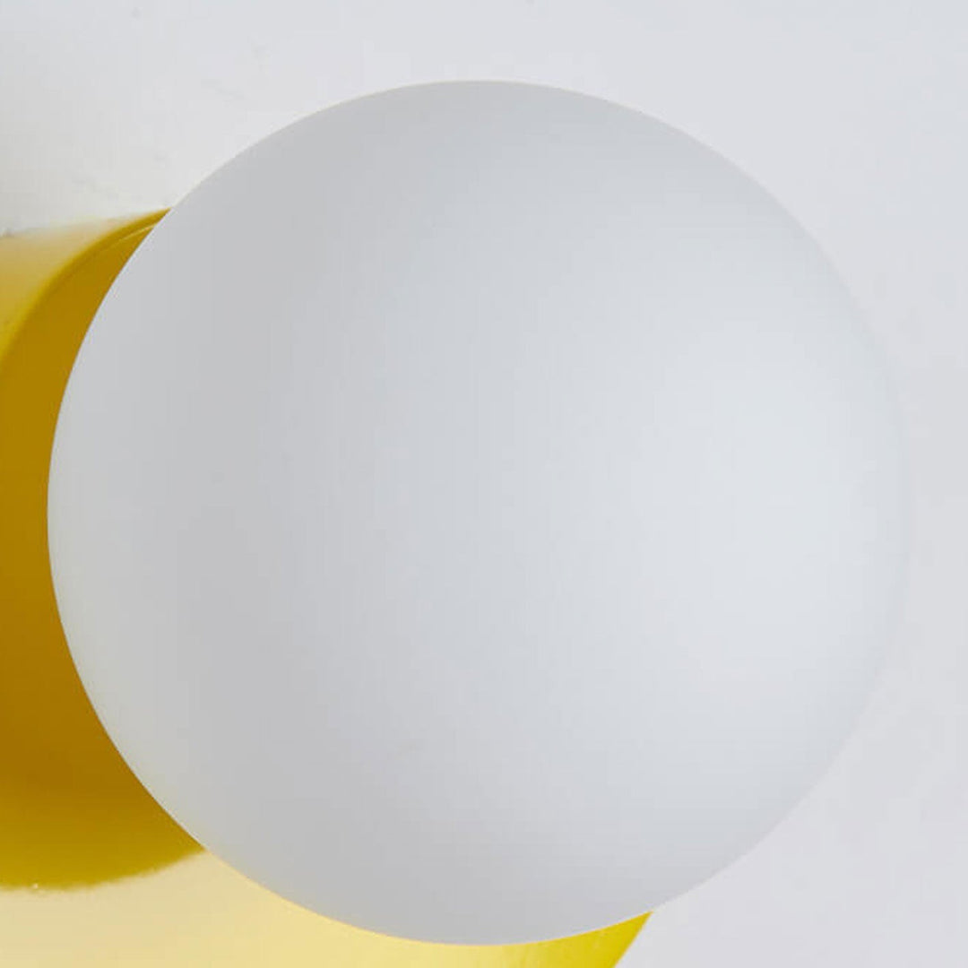 Glass Globe Wall Light with Colourful Base Luvikno