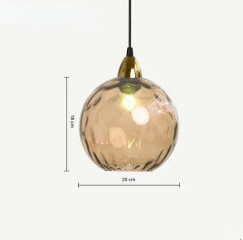 LumiSphere Pendellampe – Elegant Glassfære Belysning Luvikno