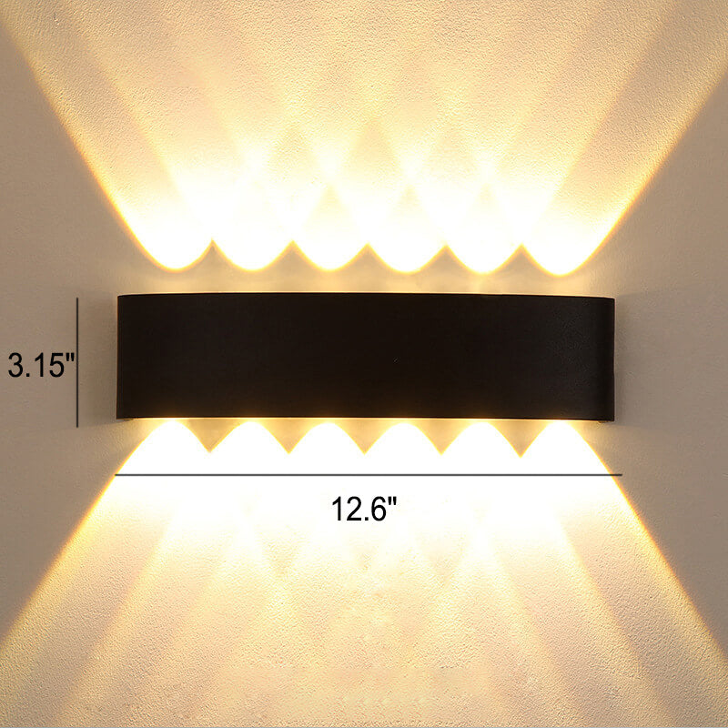 Moderne utendørs bue opp og ned spotlight LED utendørs vanntett vegglampe | Luvikno