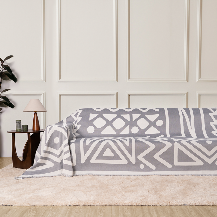 Geometrisk Boho Stil Sofa Trekk - Moderne, Stilig & Holdbar Sofa Beskyttelse | Luvikno