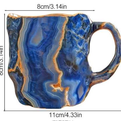 Luvikno | Håndlagde Kaffe kopper laget av Mineral Krystall, Isolert, Mikrobølgeovn Sikker, 350-450 ml