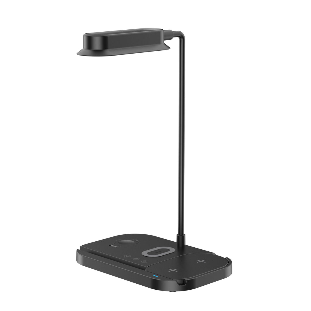LED bordlampe med dimmer og trådløs lader for smarttelefoner (4-i-1) | Luvikno