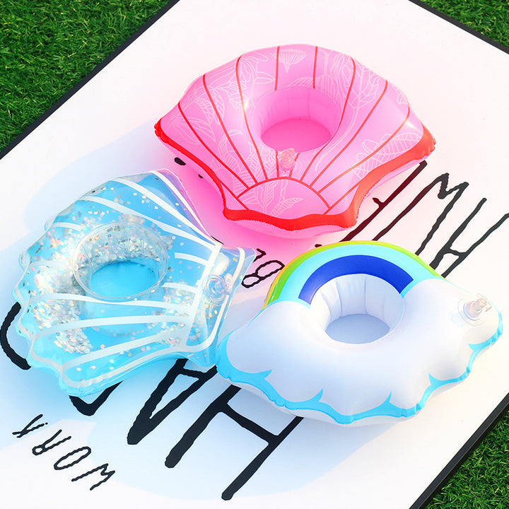 Kvinnet Inflatable Svømme Ring med Blomster Mønstre Luvikno