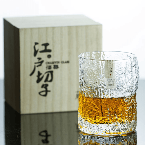 Japansk Håndlaget Chamvin Edo Kiriko Whisky Glass | Luvikno