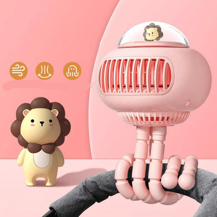 Lovelyst Cartoon Portable Safe Stroller Fan | Luvikno