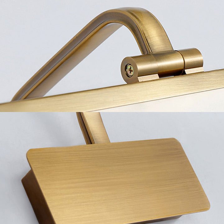 LED Innendørs Vegglampe med Ultra-Tynn Akrylskjerm Børstet Messing Vanity Sconce Lys i Varme/Hvit Belysning, 16"/19.5" B | Luvikno