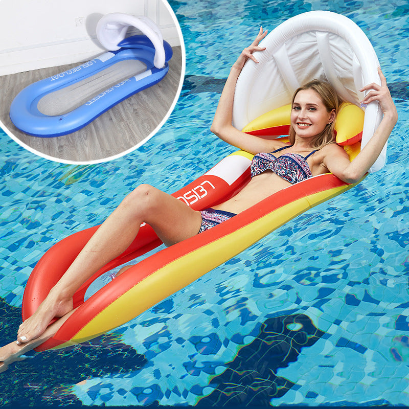 Women Inflatable Water Lounge with Integrated Safety Edge Luvikno