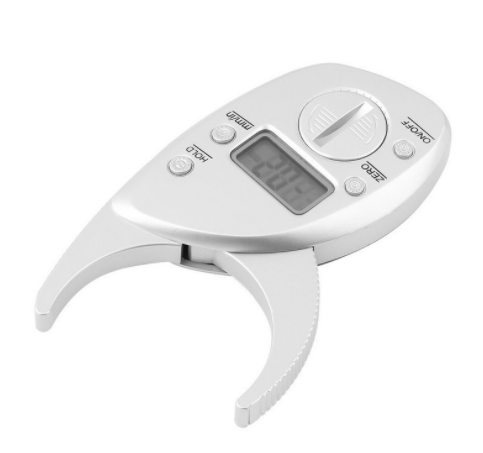 Luvikno | Digital kroppsfettmåler, hudfoldemåler, LCD-skjerm, analyzer, målebånd, slankeskala, vekttap, skridsikker håndtak
