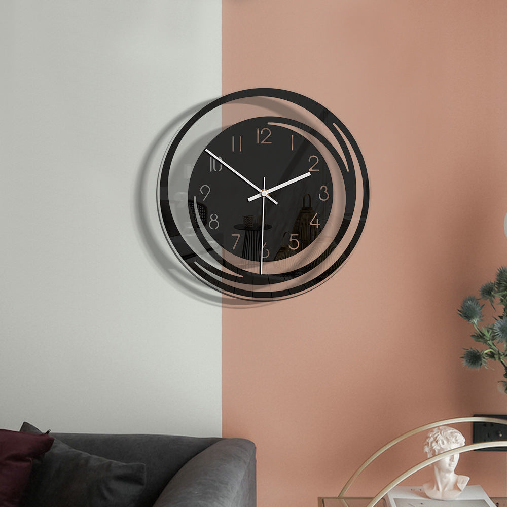 Luvikno | Elegant Stille Veggklokke i Akryl – Moderne og Stilig