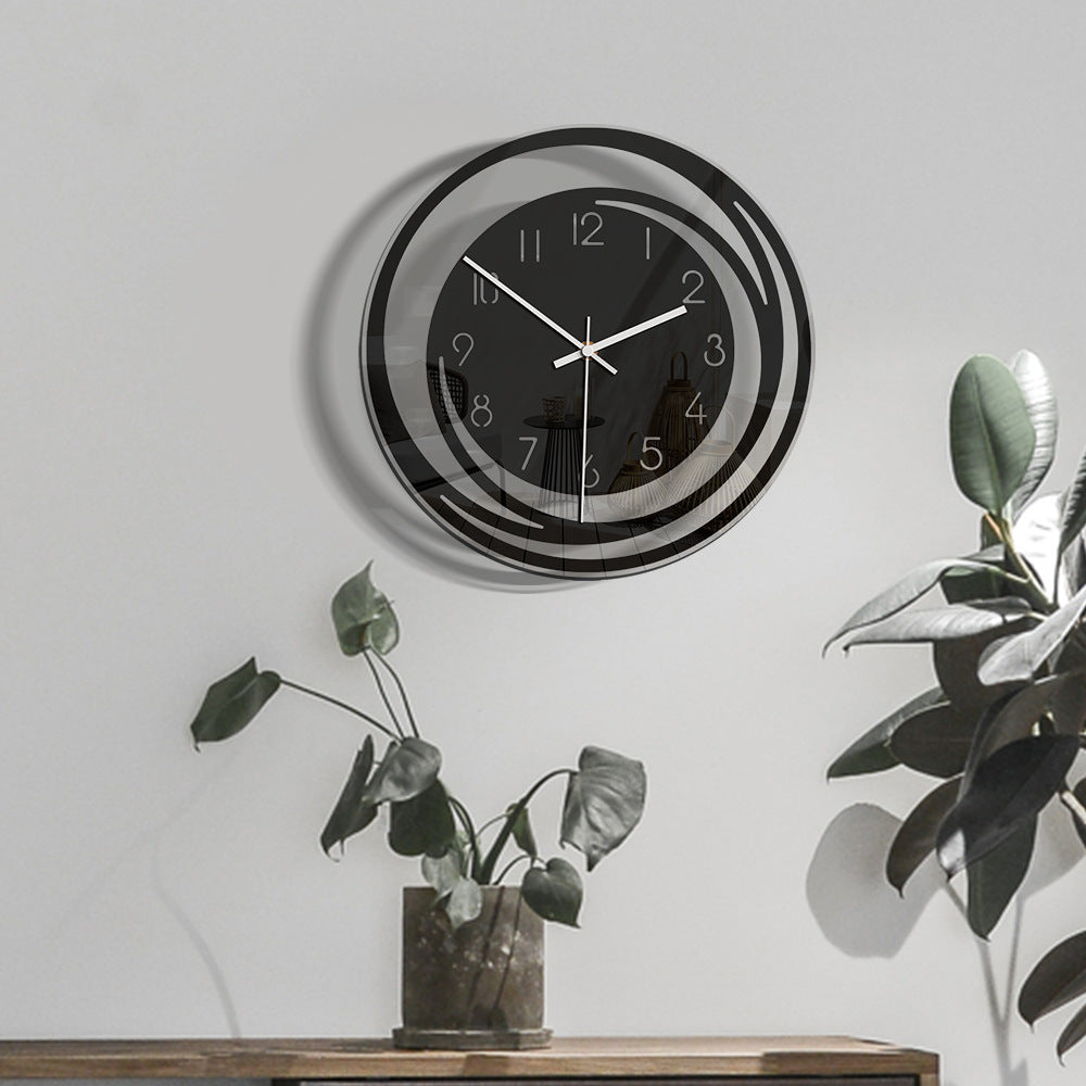 Luvikno | Elegant Stille Veggklokke i Akryl – Moderne og Stilig