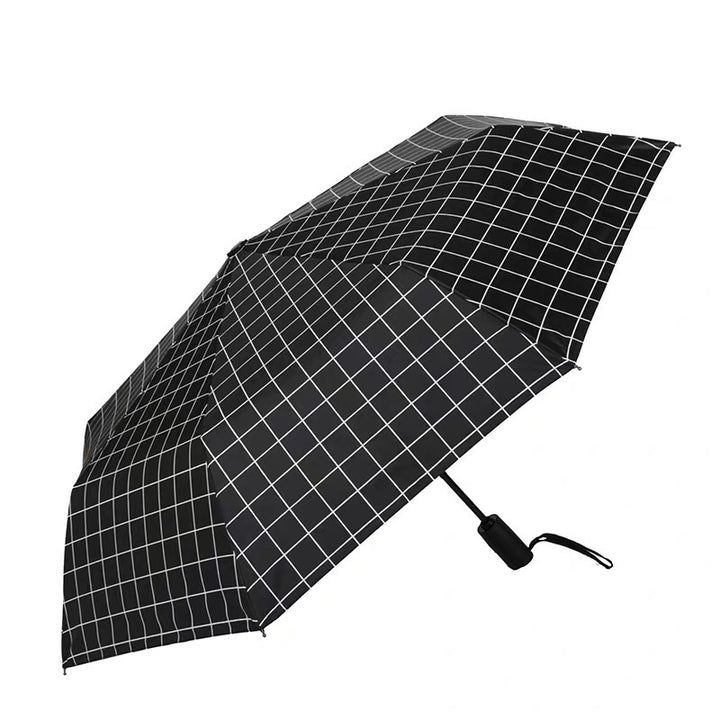 Dame elegant sammenleggbart paraply med trendy fjærdesign Luvikno