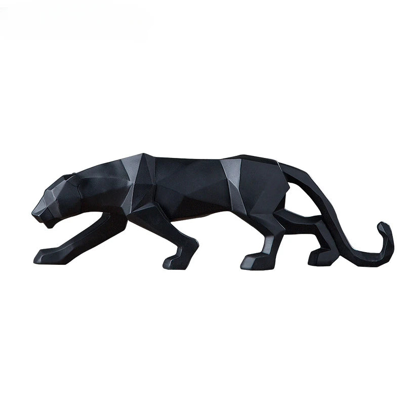 PantherSculpt – Elegant Svart-Hvit Panther Statuer Luvikno