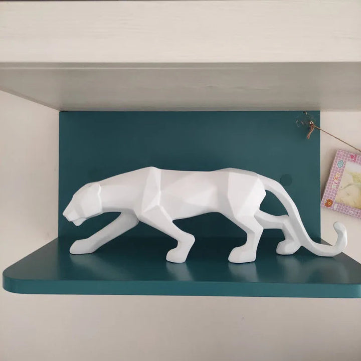 PantherSculpt – Elegant Svart-Hvit Panther Statuer Luvikno
