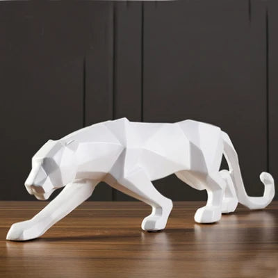 PantherSculpt – Elegant Svart-Hvit Panther Statuer Luvikno