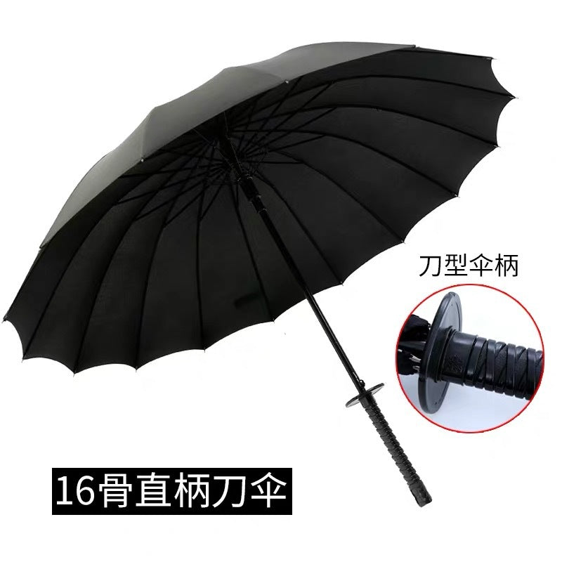 Dame Samurai-design foldeparaply med ergonomisk håndtak Luvikno