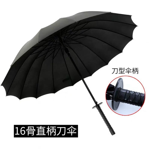 Dame Samurai-design foldeparaply med ergonomisk håndtak Luvikno