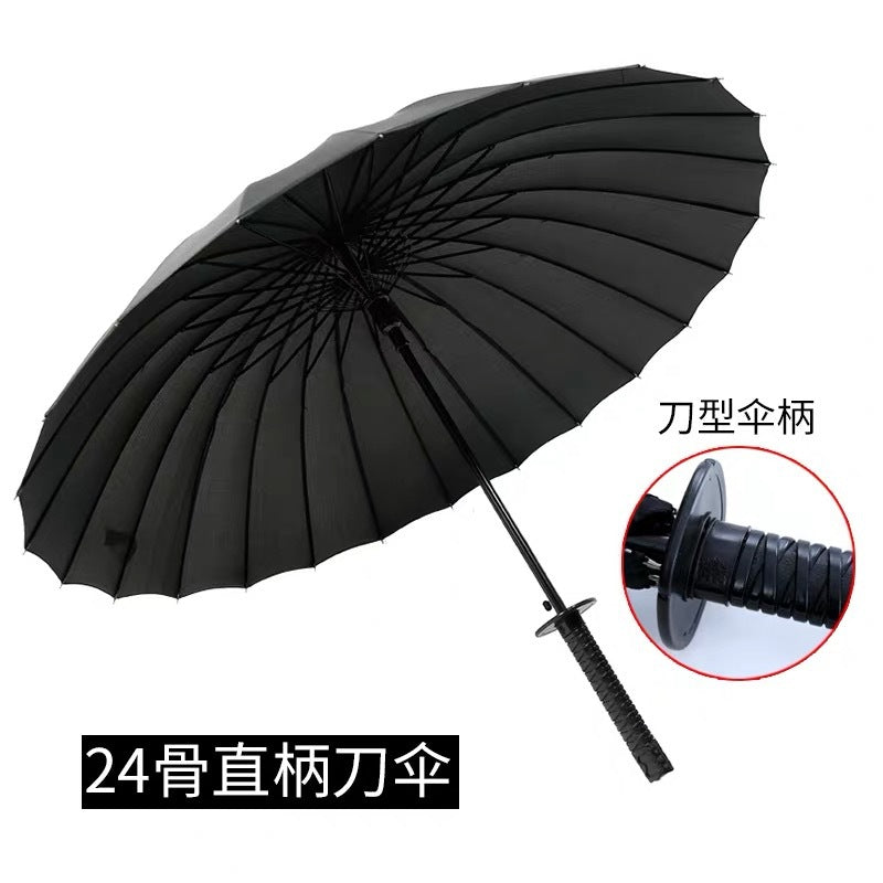 Dame Samurai-design foldeparaply med ergonomisk håndtak Luvikno