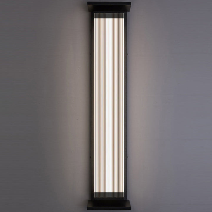 Moderne Minimalistisk Vanntett Rektangulær Rustfritt Stål Akryl LED Vegglygte Lampe For Utendørs Patio | Luvikno