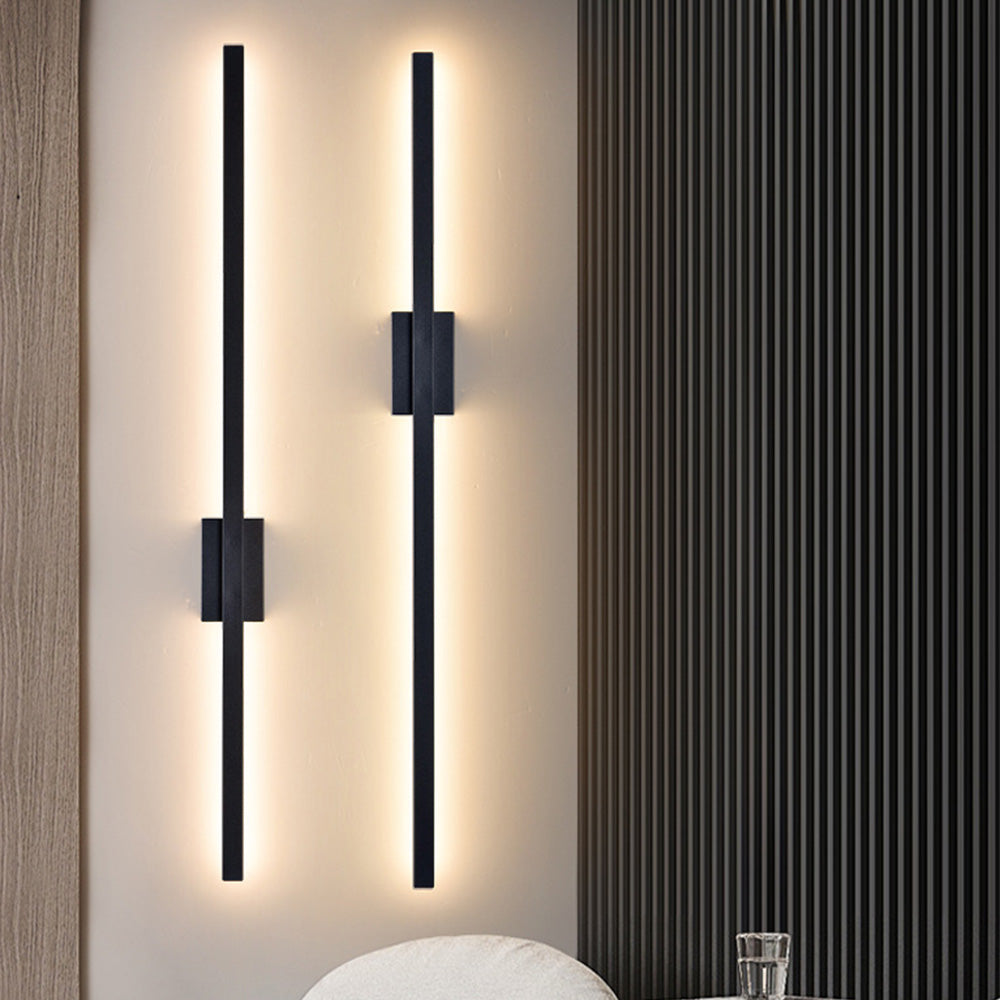 Industriell Minimalistisk Lang LED Jern Vegglamper for Moderne Stueinnredning og Stilfull Belysning Luvikno