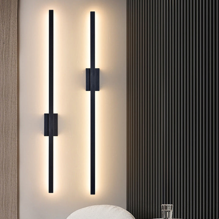Industriell Minimalistisk Lang LED Jern Vegglamper for Moderne Stueinnredning og Stilfull Belysning Luvikno