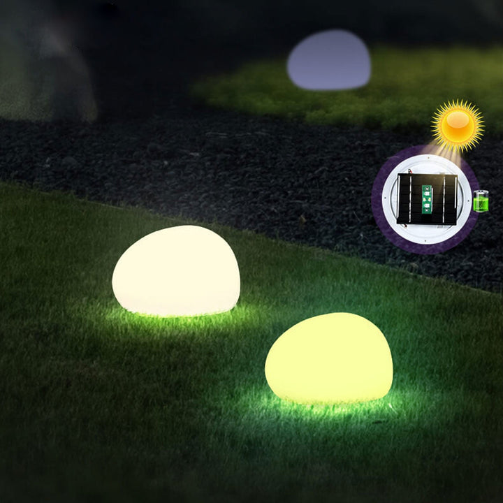 Solar vanntett PE sfærisk LED utendørs dekorativ plenlampe | Luvikno