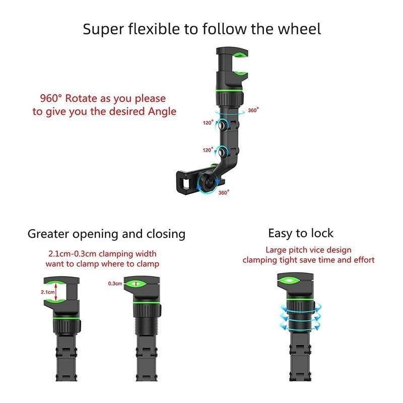 MULTIFUNKSJONELL JUSTERBAR 360° UNIVERSALHOLDER | Luvikno
