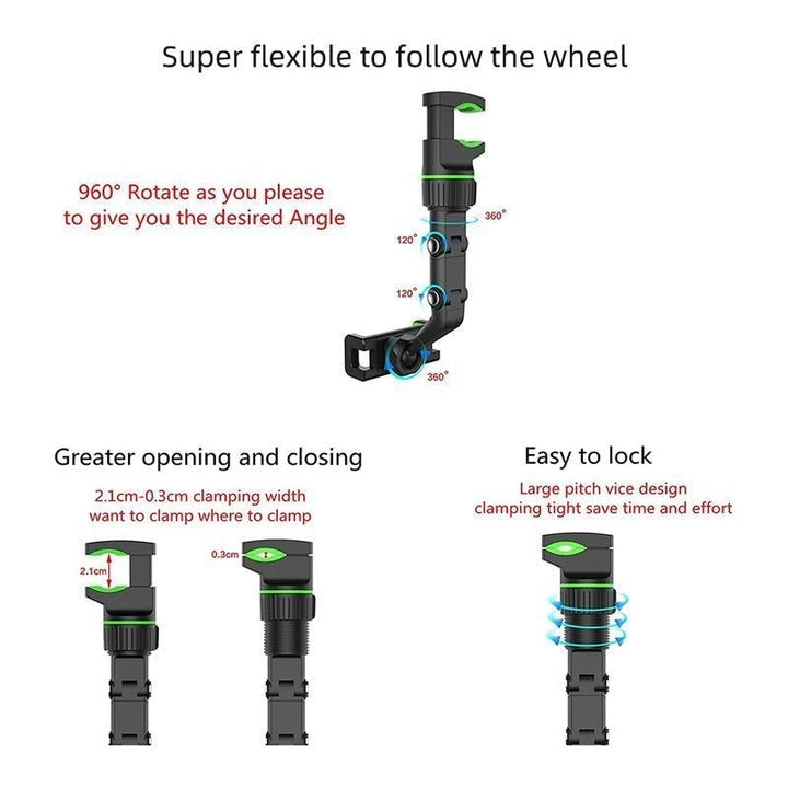 MULTIFUNKSJONELL JUSTERBAR 360° UNIVERSALHOLDER | Luvikno