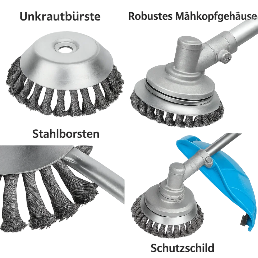 GrassCut TurboHead – Universal 6-Blade Ugressbørste for Kantklippere | Luvikno